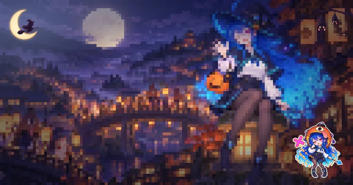 Nani Pix as a Chōchin-obake lantern on a moonlit stage-3 picture