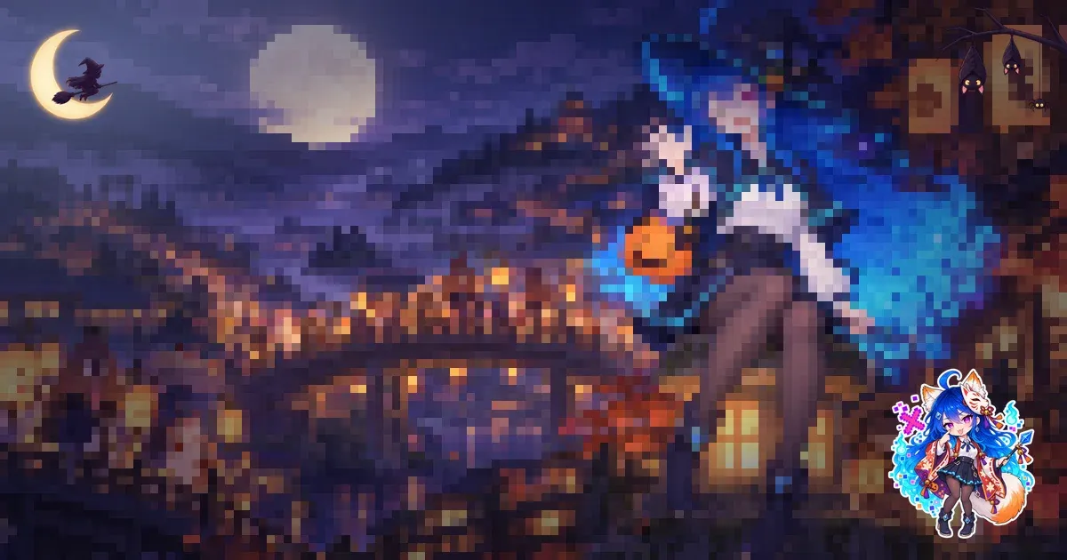 Nani Pix as a Kitsune on a moonlit stage-3 picture